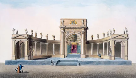 Theatre in Brussels erected for the inauguration of the King in 1815